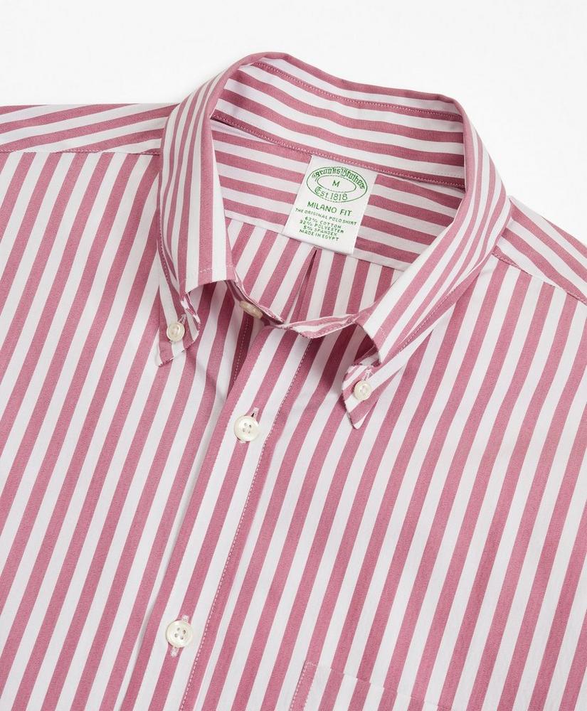 Milano Slim-Fit Sport Shirt, Brooks Brothers Stretch Performance Series with COOLMAX®, Stripe, image 2