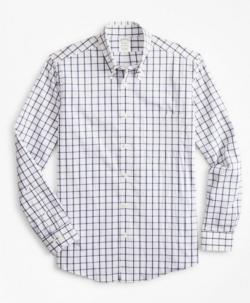 Milano Slim-Fit Sport Shirt, Brooks Brothers Stretch Performance Series with COOLMAX®, Windowpane, image 1