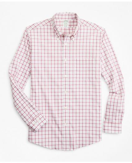 Milano Slim-Fit Sport Shirt, Brooks Brothers Stretch Performance Series with COOLMAX®, Windowpane, image 1