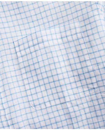 Regent Regular-Fit Sport Shirt, Irish Linen Windowpane, image 3