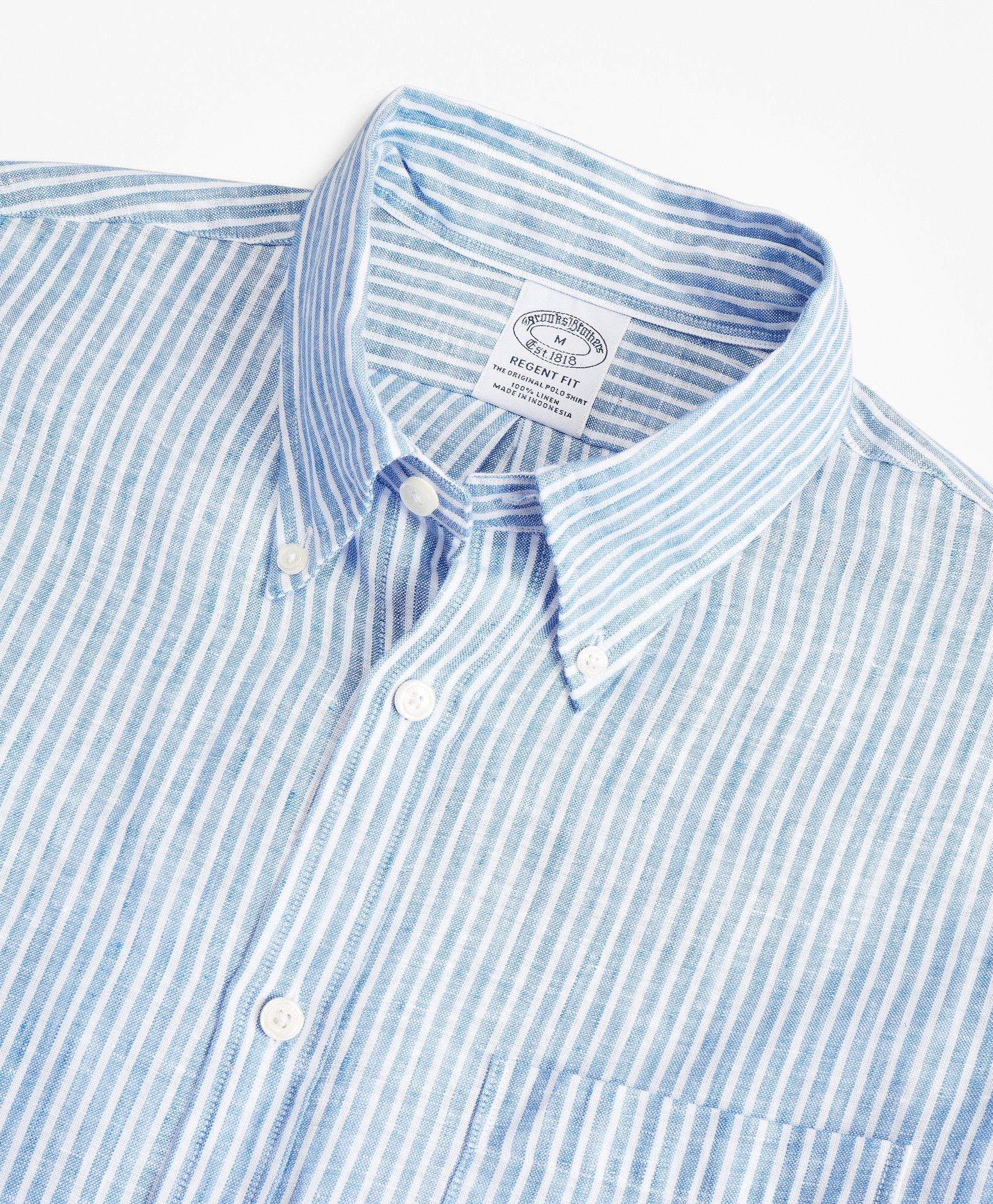 Regent Regular-Fit Sport Shirt, Irish Linen Stripe