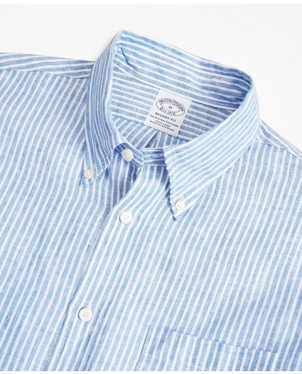Regent Regular-Fit Sport Shirt, Irish Linen Stripe, image 2
