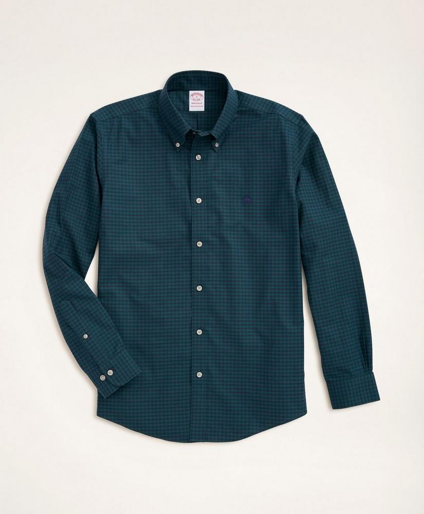 Stretch Madison Relaxed-Fit Sport Shirt, Non-Iron Gingham Oxford, image 1