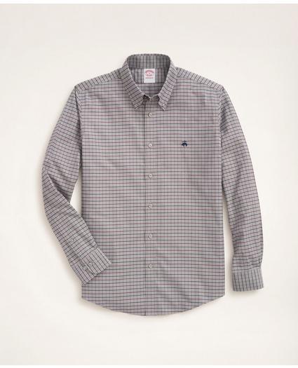 Stretch Madison Relaxed-Fit Sport Shirt, Non-Iron Windowpane Oxford, image 1