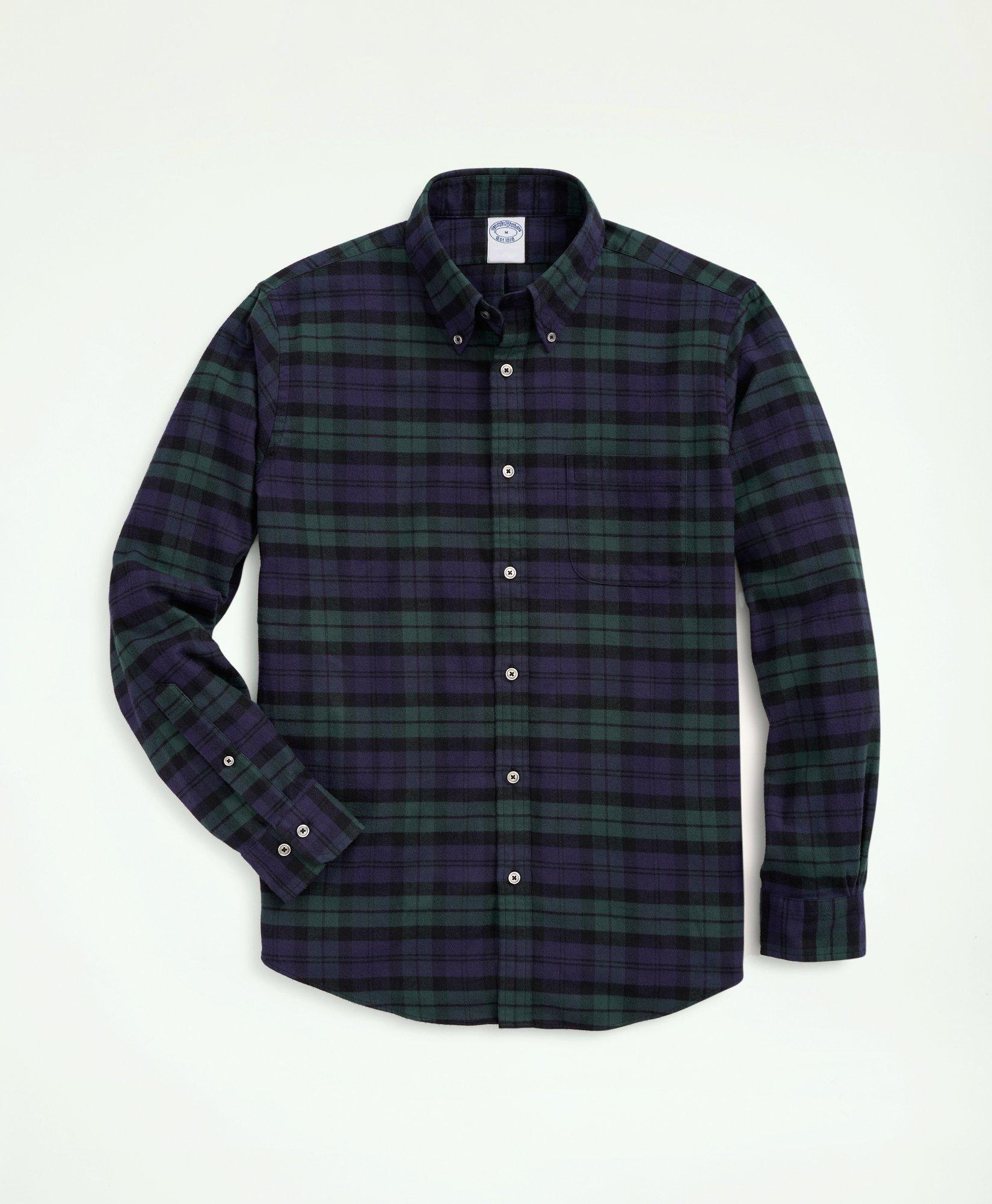 dark green flannel shirt