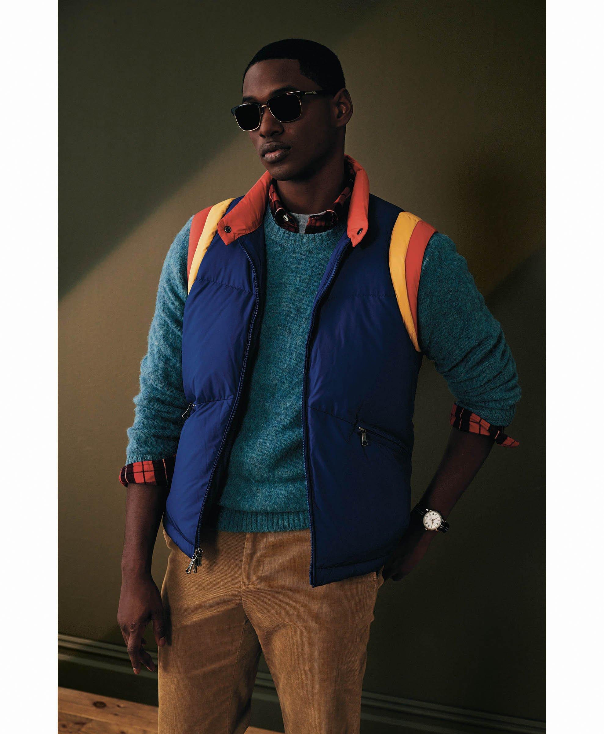 Stylish Retro Men Blue Jackets AND shirt