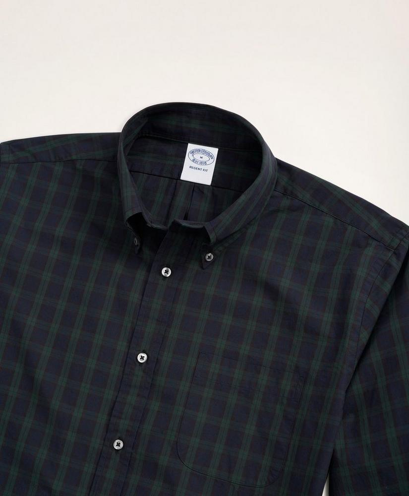 Regent Regular-Fit Original Broadcloth Sport Shirt, Black Watch Tartan, image 2
