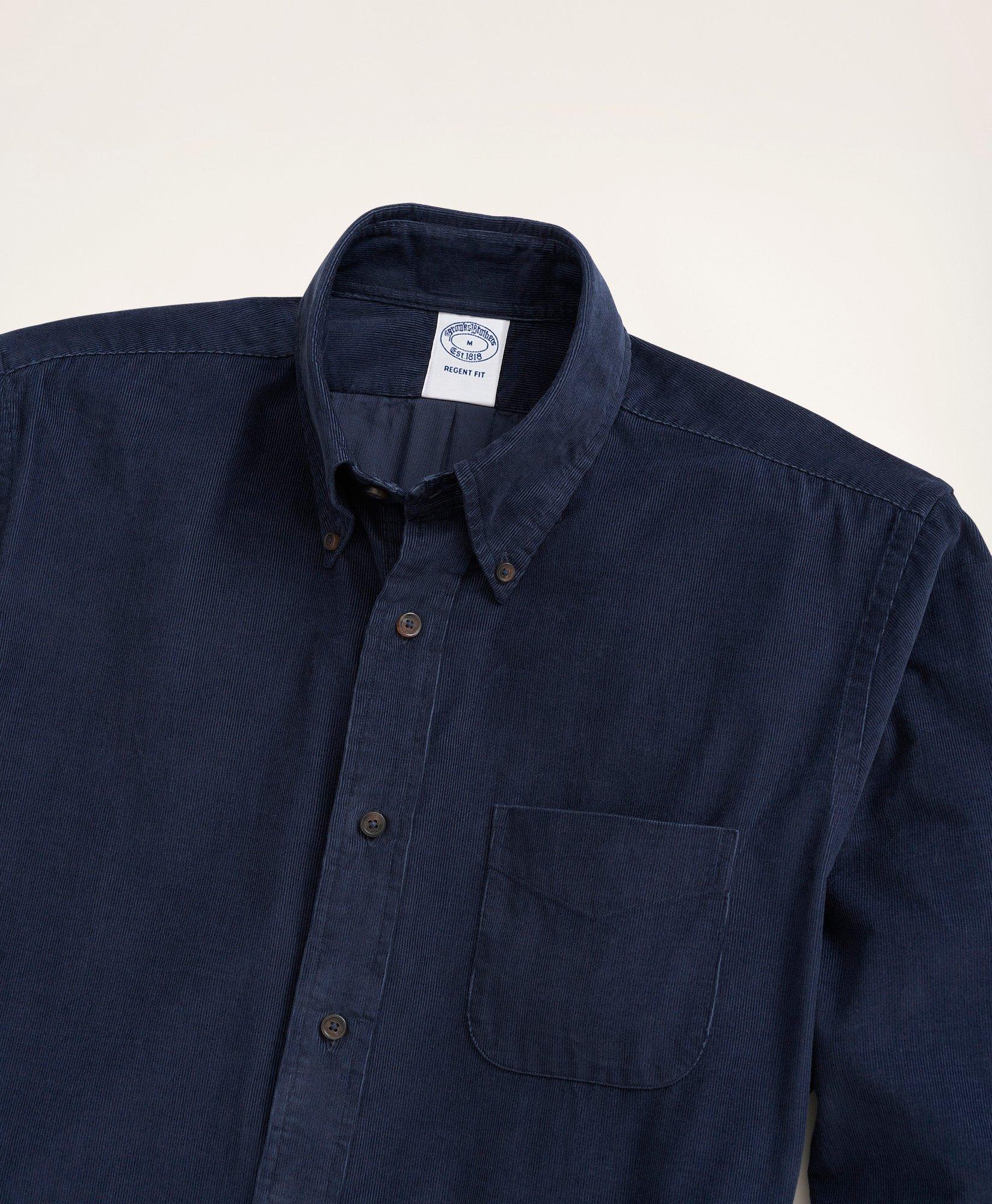 Regent Regular-Fit Sport Shirt, Button-Down Collar Pinwale Corduroy