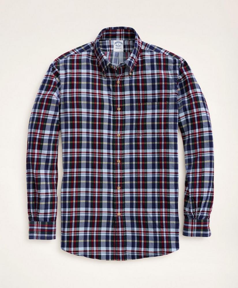 Regent Regular-Fit Plaid Corduroy Shirt, image 1