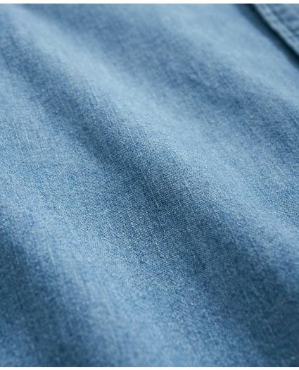 Regent Regular-Fit Japanese Stretch Denim Shirt, image 3