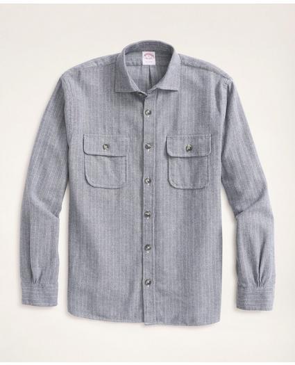 Flannel Herringbone Shirt Jacket, image 1