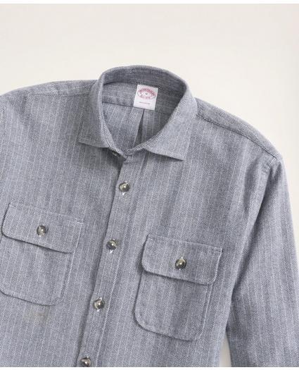 Flannel Herringbone Shirt Jacket, image 2