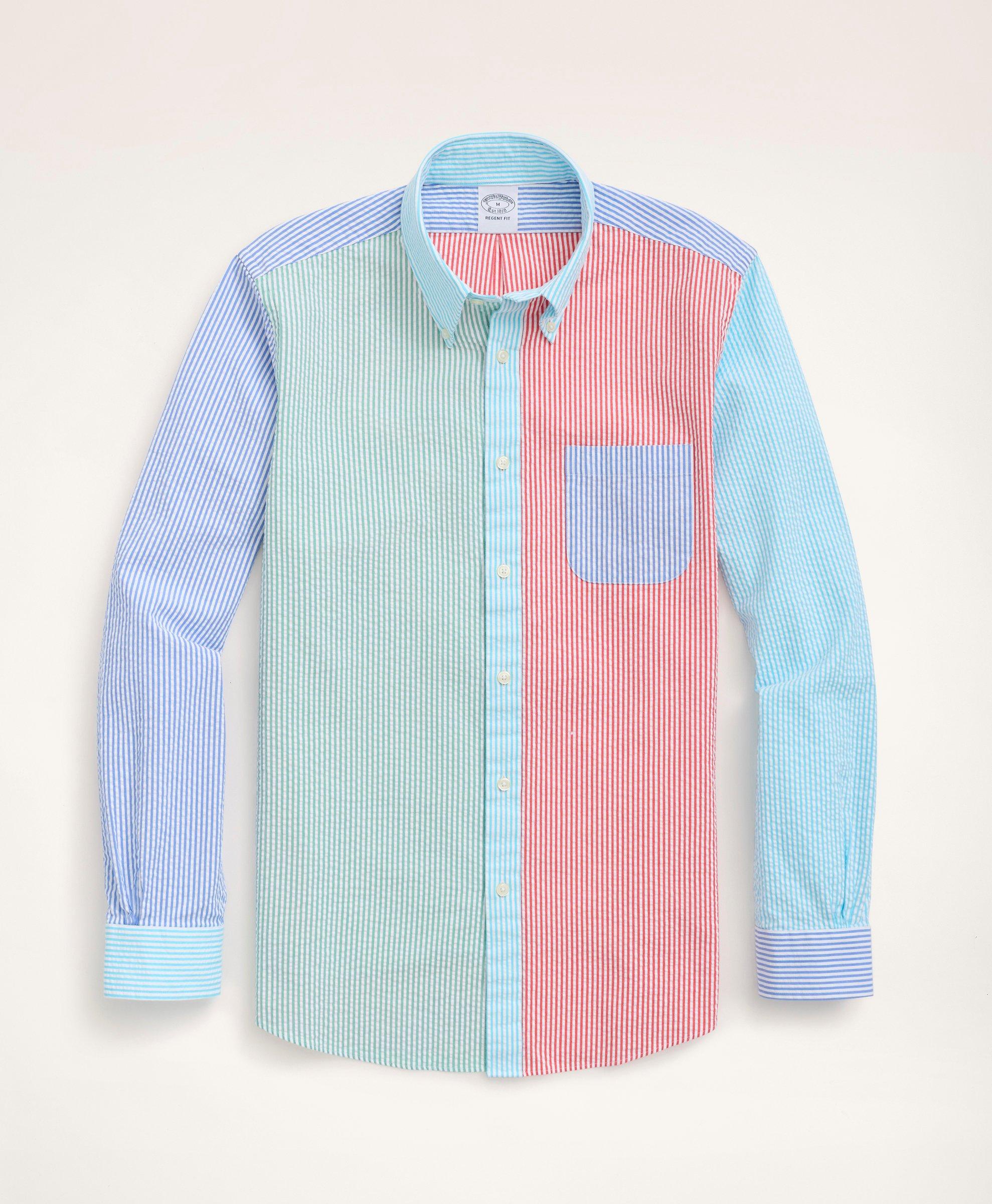 brooks brothers seersucker shirt