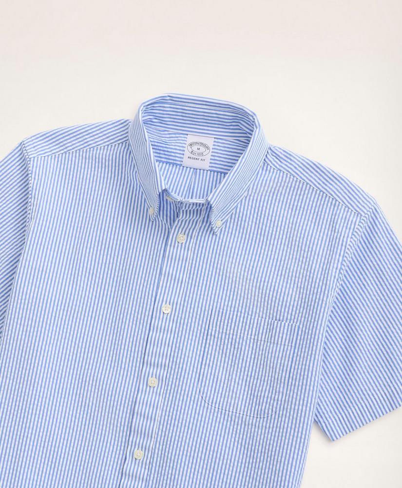 Regent Regular-Fit Sport Shirt, Short-Sleeve Seersucker Stripe, image 2