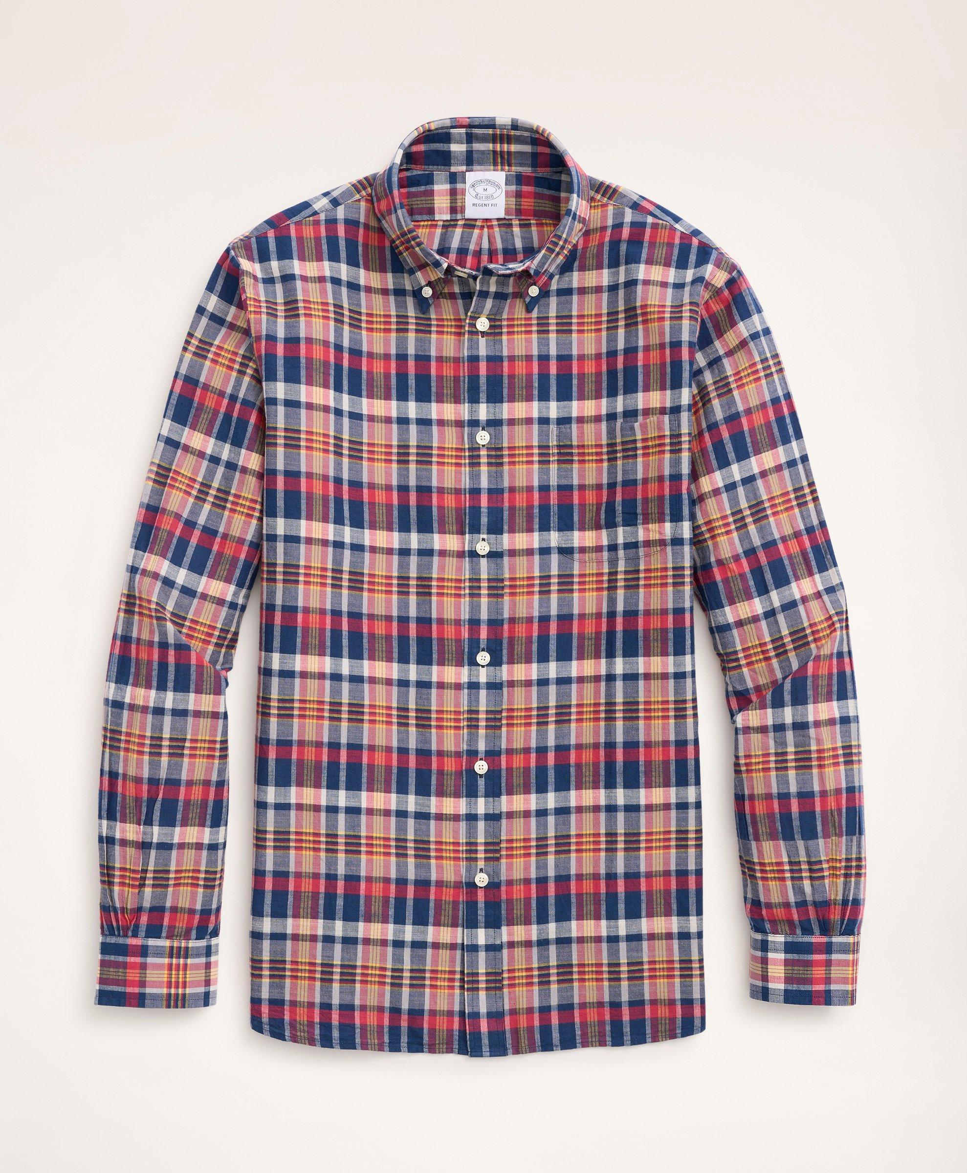 Regent Regular-Fit Sport Shirt, Madras