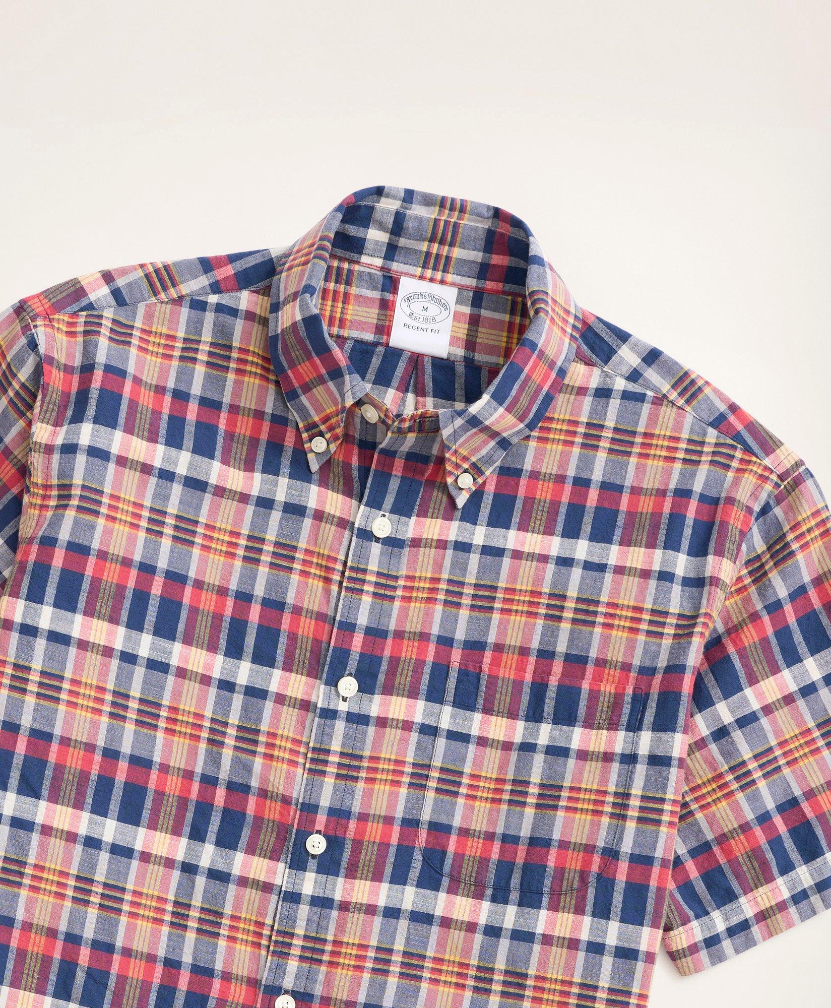 Regent Regular-Fit Sport Shirt, Short-Sleeve Madras