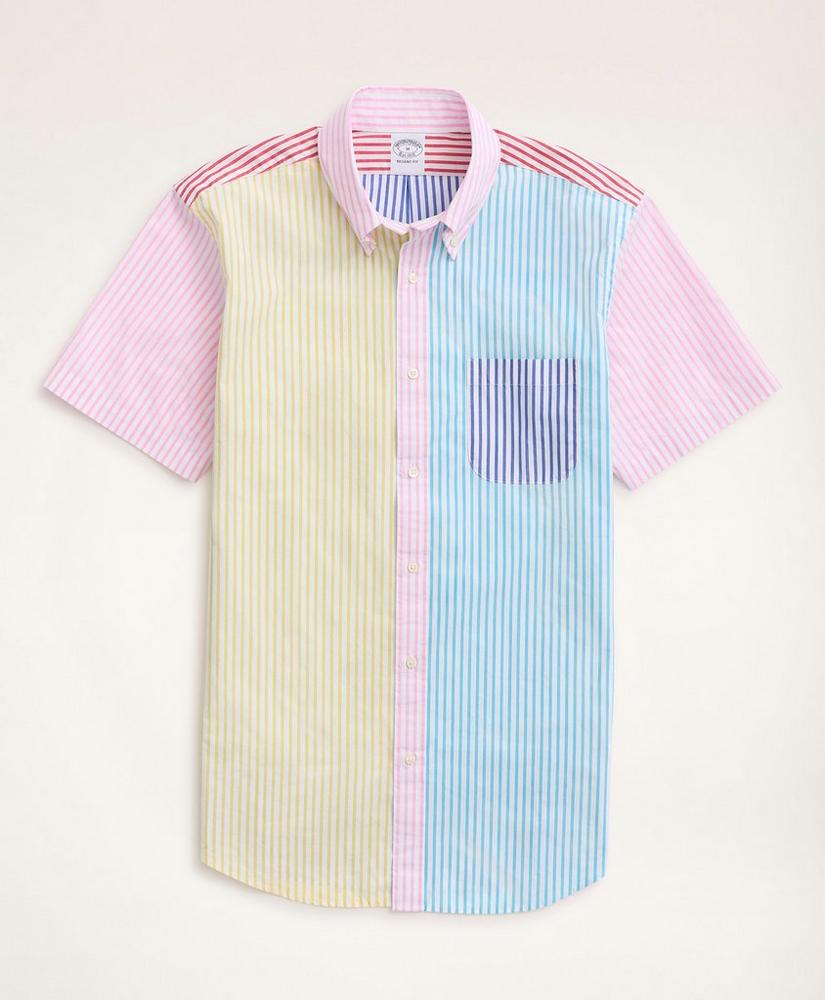 Regent Regular-Fit Short-Sleeve Sport Shirt, Poplin  Fun Stripe, image 1
