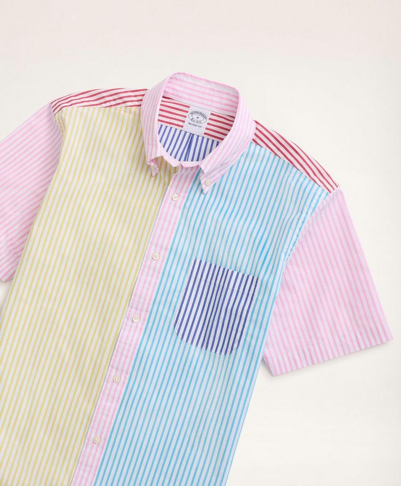 Regent Regular-Fit Short-Sleeve Sport Shirt, Poplin  Fun Stripe, image 2