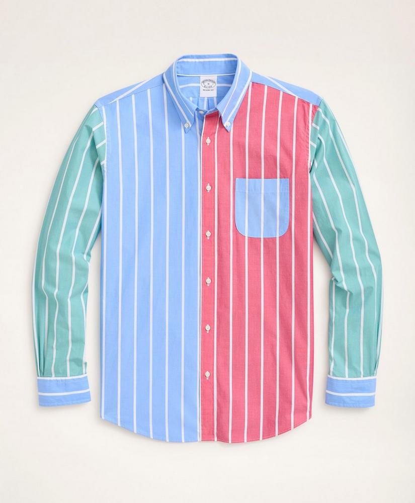 Regent Regular-Fit Original Broadcloth Sport Shirt, Fun Bold Stripe, image 1