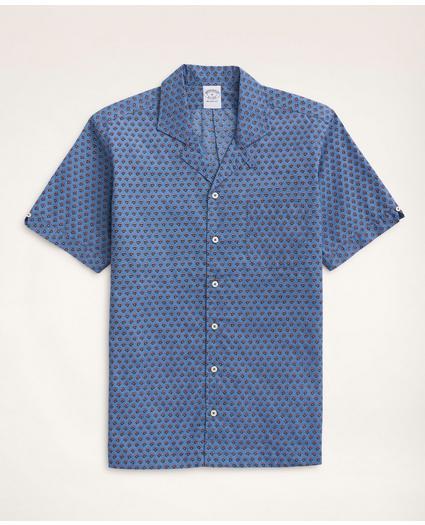 Regent Regular-Fit Camp Collar Poplin Short-Sleeve Shirt Foulard, image 1