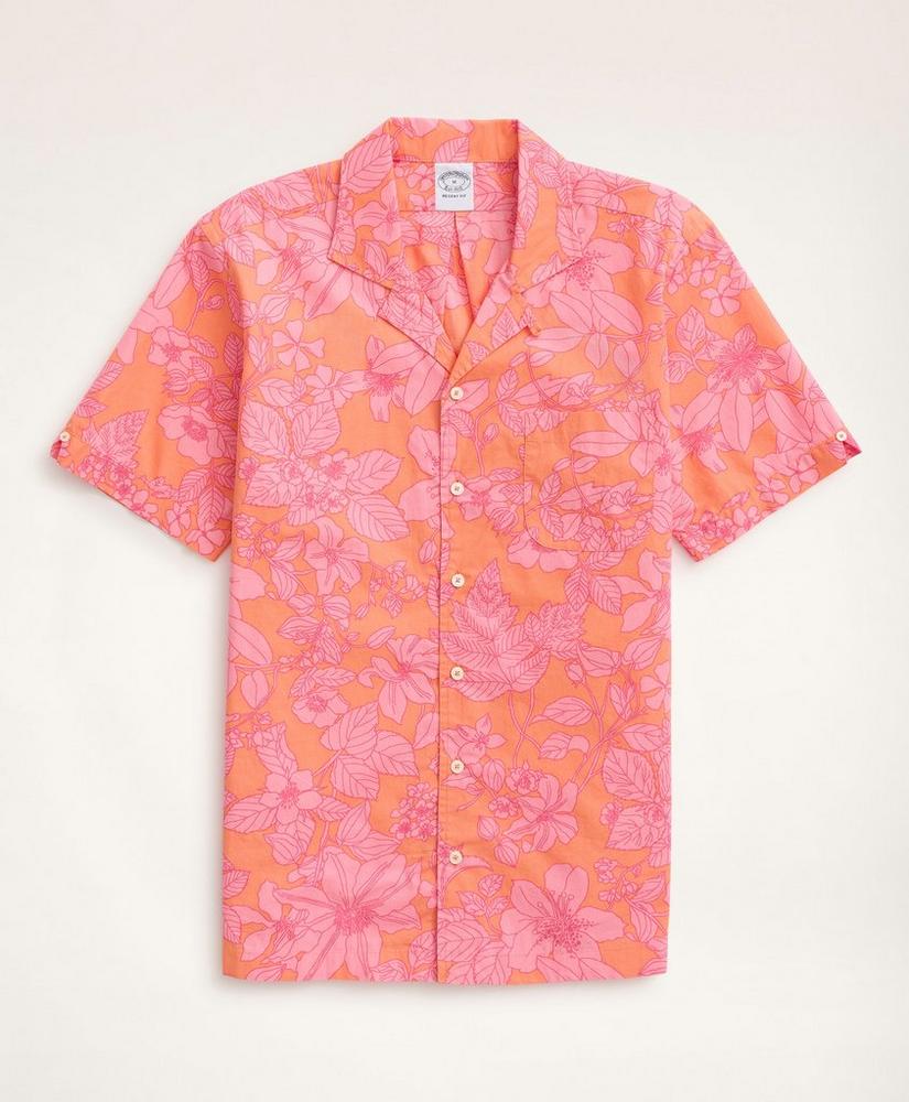 Camp Collar Poplin Short-Sleeve Shirt Floral, image 1