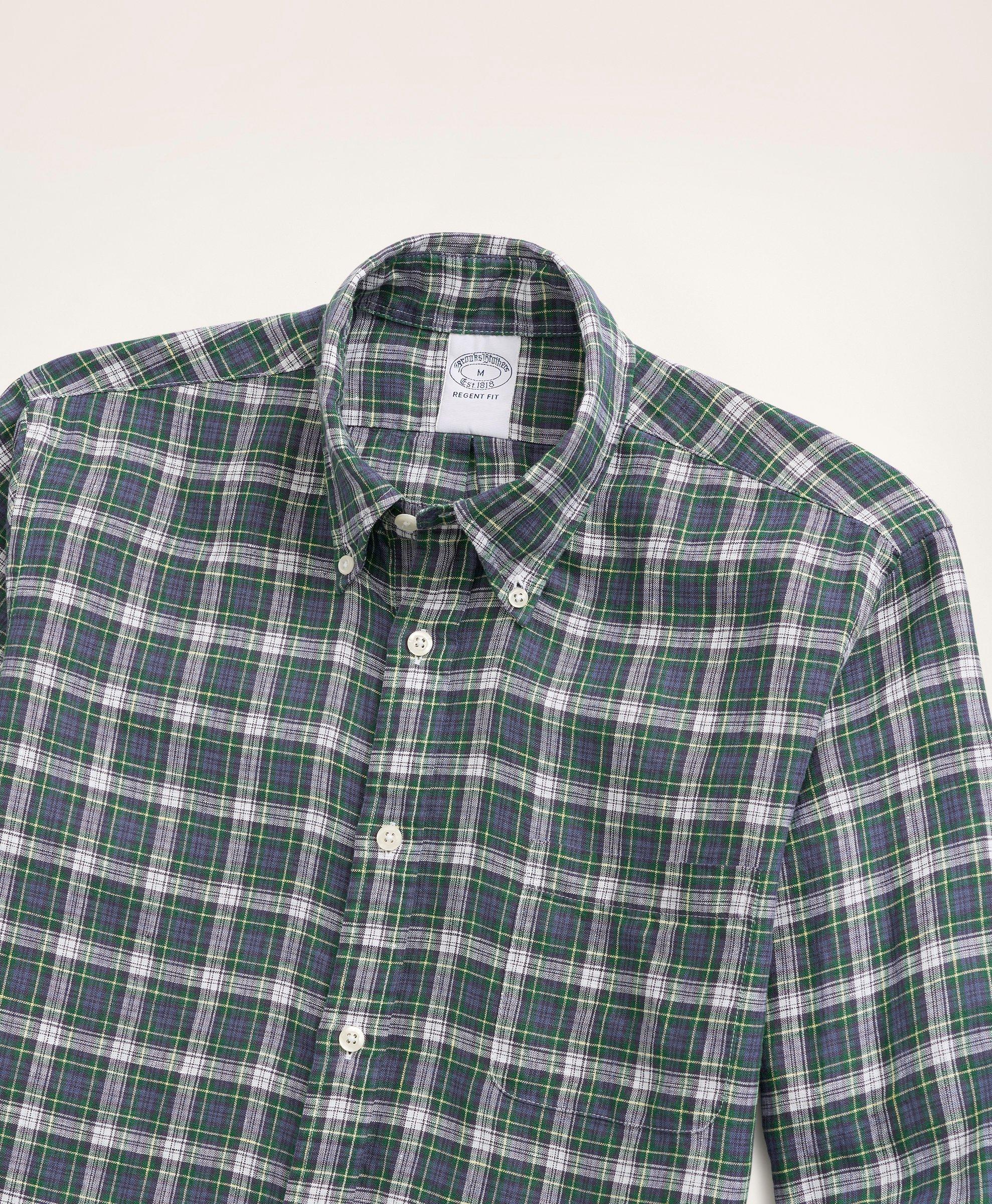 Regent Regular-Fit Irish Linen Faded Tartan Shirt