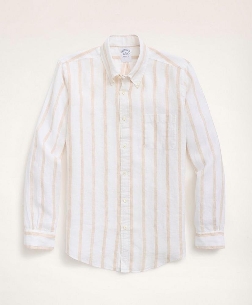 Regent Regular-Fit Sport Shirt, Irish Linen Stripe, image 1