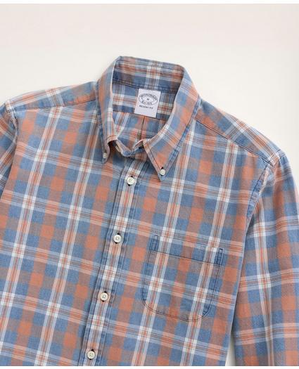 Regent Regular-Fit Oxford Sport Shirt, Plaid Weave, image 2