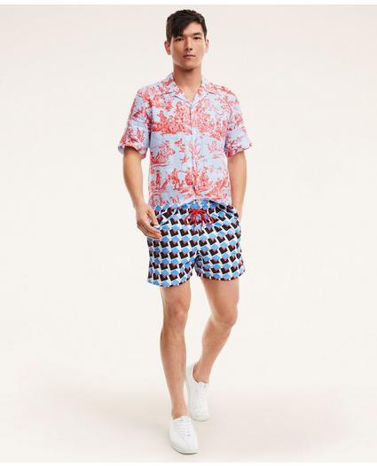 Brooks Brothers Et Vilebrequin Bowling Shirt in the Toile Boy Print, image 2