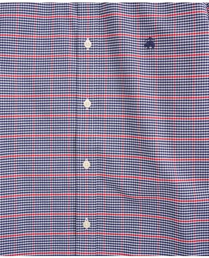 Stretch Regent Regular-Fit Sport Shirt, Non-Iron Oxford Button Down Collar Microcheck, image 2