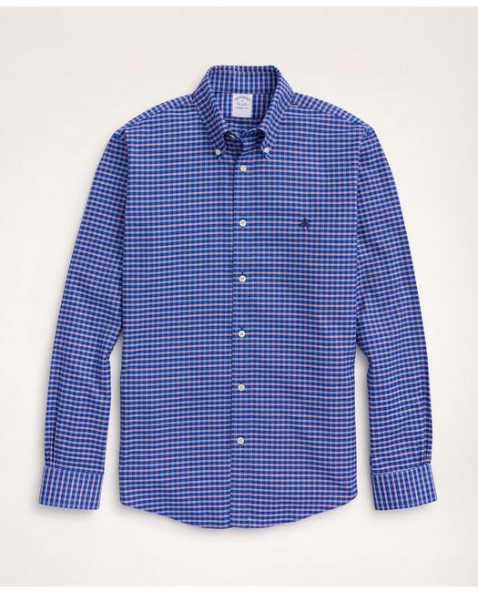 Large Brooks Brothers Brooks Brothers button down blue check shirt size L NEW with tags 