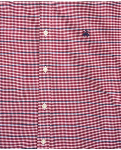 Stretch Madison Relaxed-Fit Sport Shirt, Non-Iron Oxford Button Down Collar Micro-Check, image 2