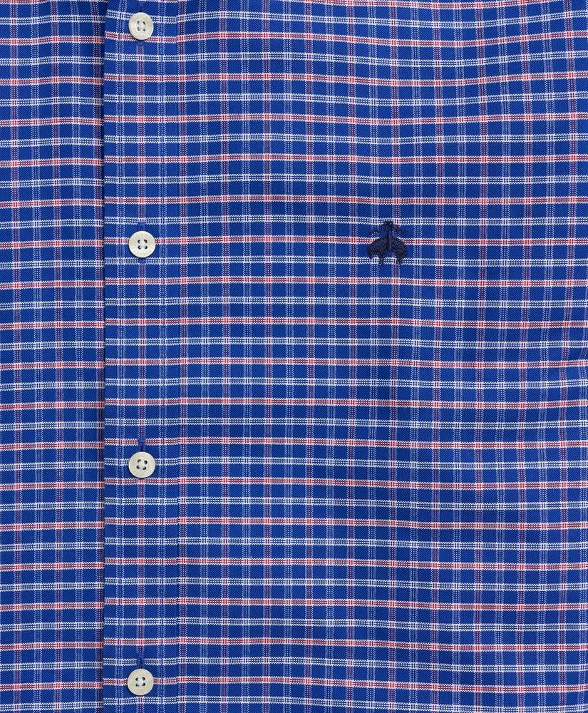Milano Slim-Fit Sport Shirt, Non-Iron Oxford Button-Down Collar Ground Check, image 2