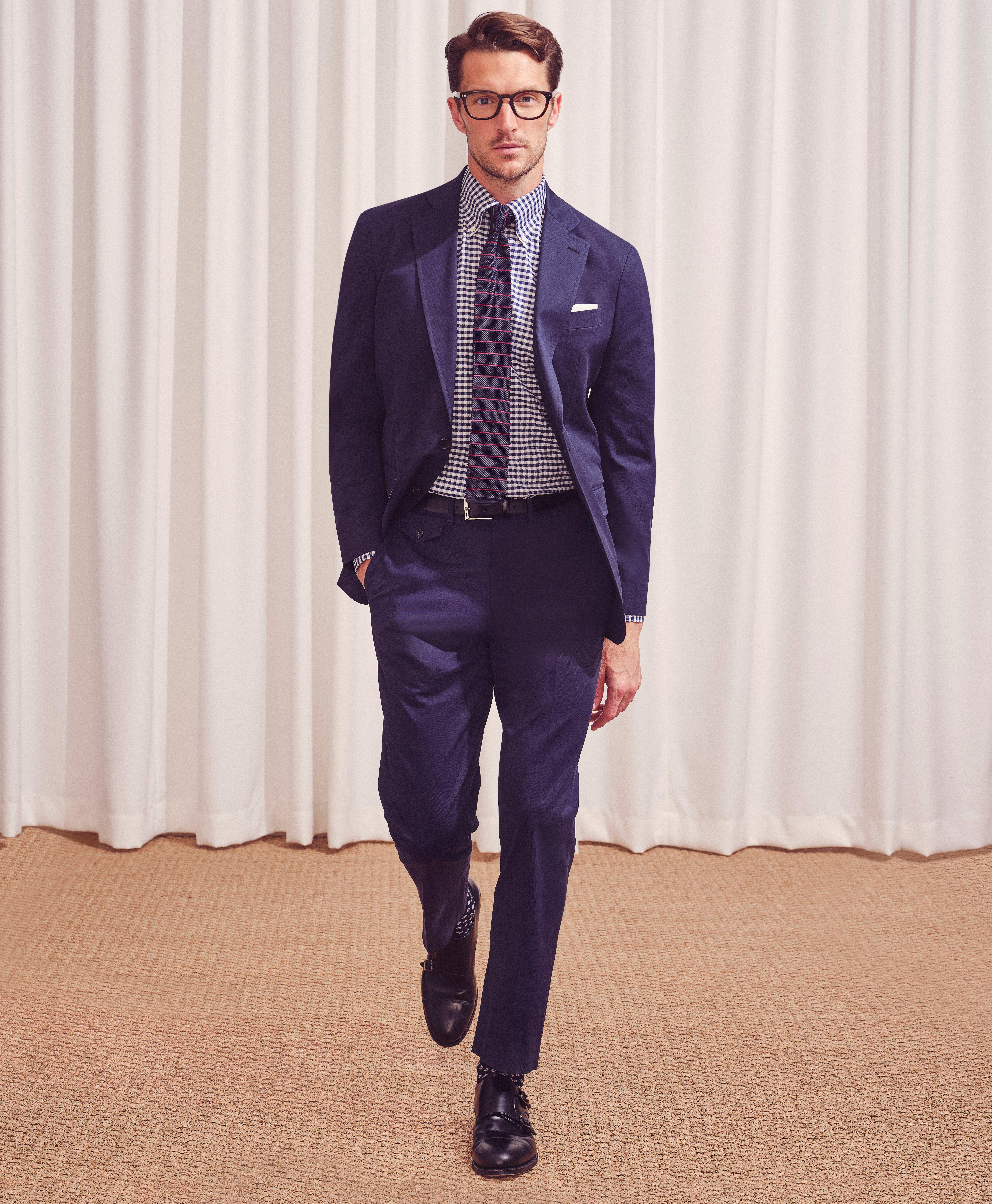 Stretch Non-Iron Oxford Button-Down Collar, Gingham Sport Shirt, image 2