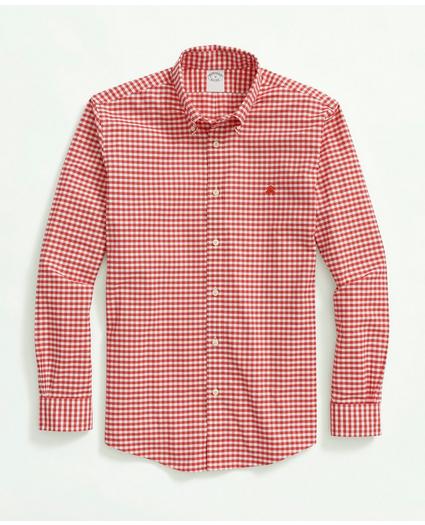 Stretch Non-Iron Oxford Button-Down Collar, Gingham Sport Shirt, image 1
