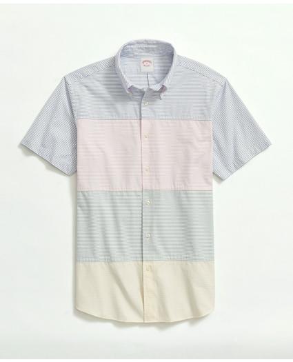 Cotton Oxford Button-Down Collar, Fun Stripe Sport Shirt, image 1