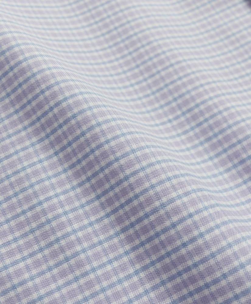 Stretch Non-Iron Oxford Button-Down Collar, Mini Check Sport Shirt, image 3