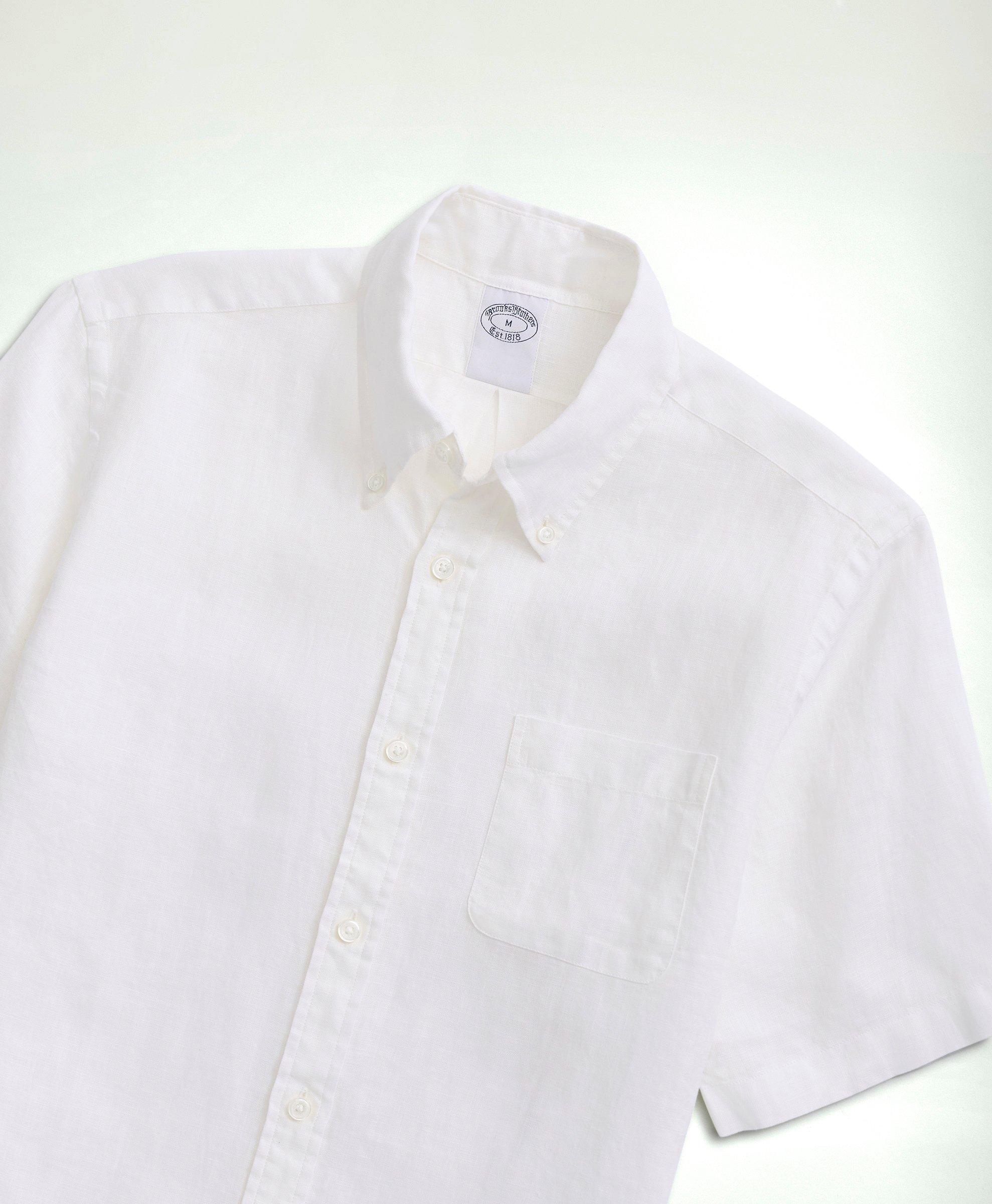 Irish Linen Short-Sleeve Sport Shirt, image 2