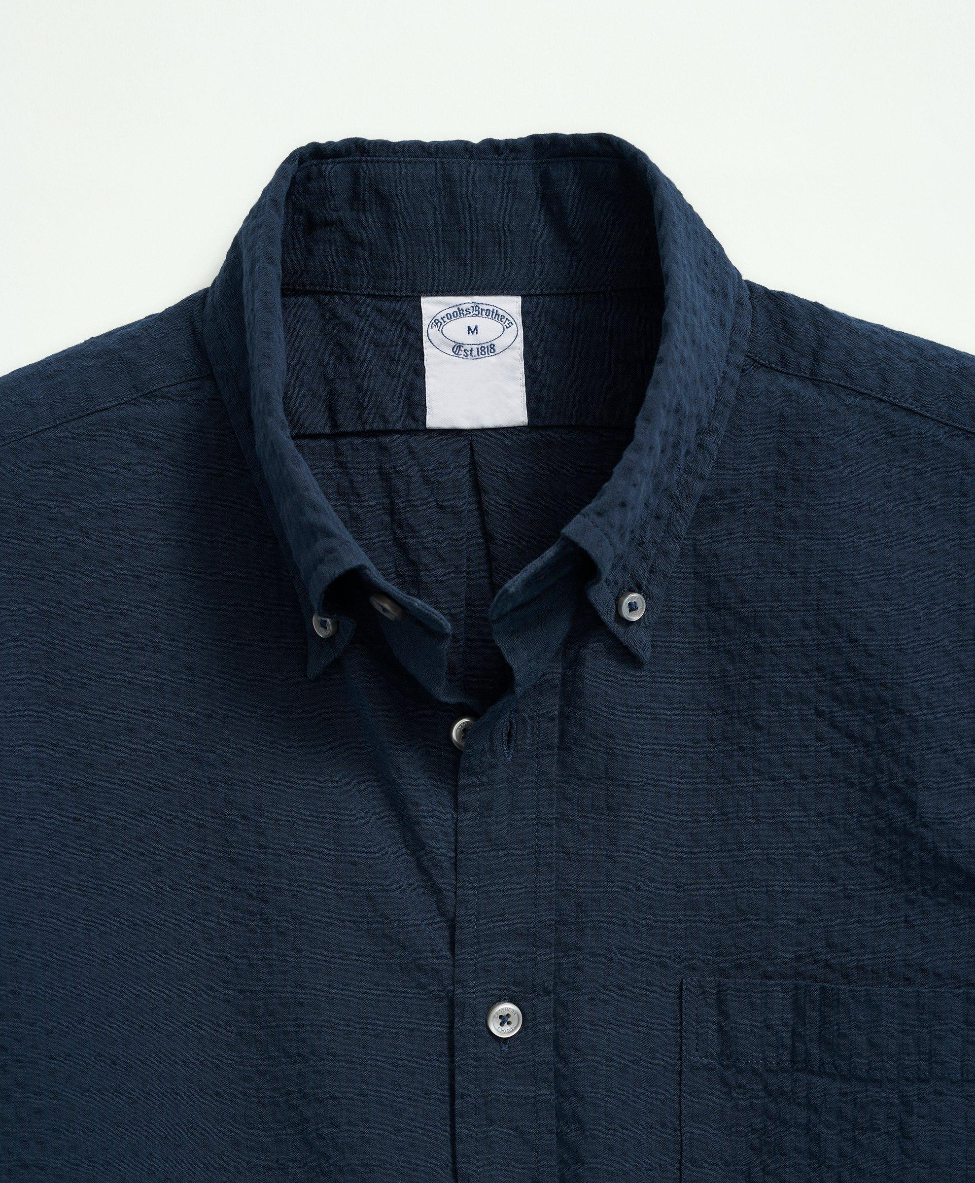 Fray Washed Navy Cotton Boston Sportshirt S