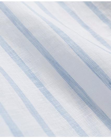 Irish Linen Camp Collar, Fun Stripe Short-Sleeve Sport Shirt, image 3