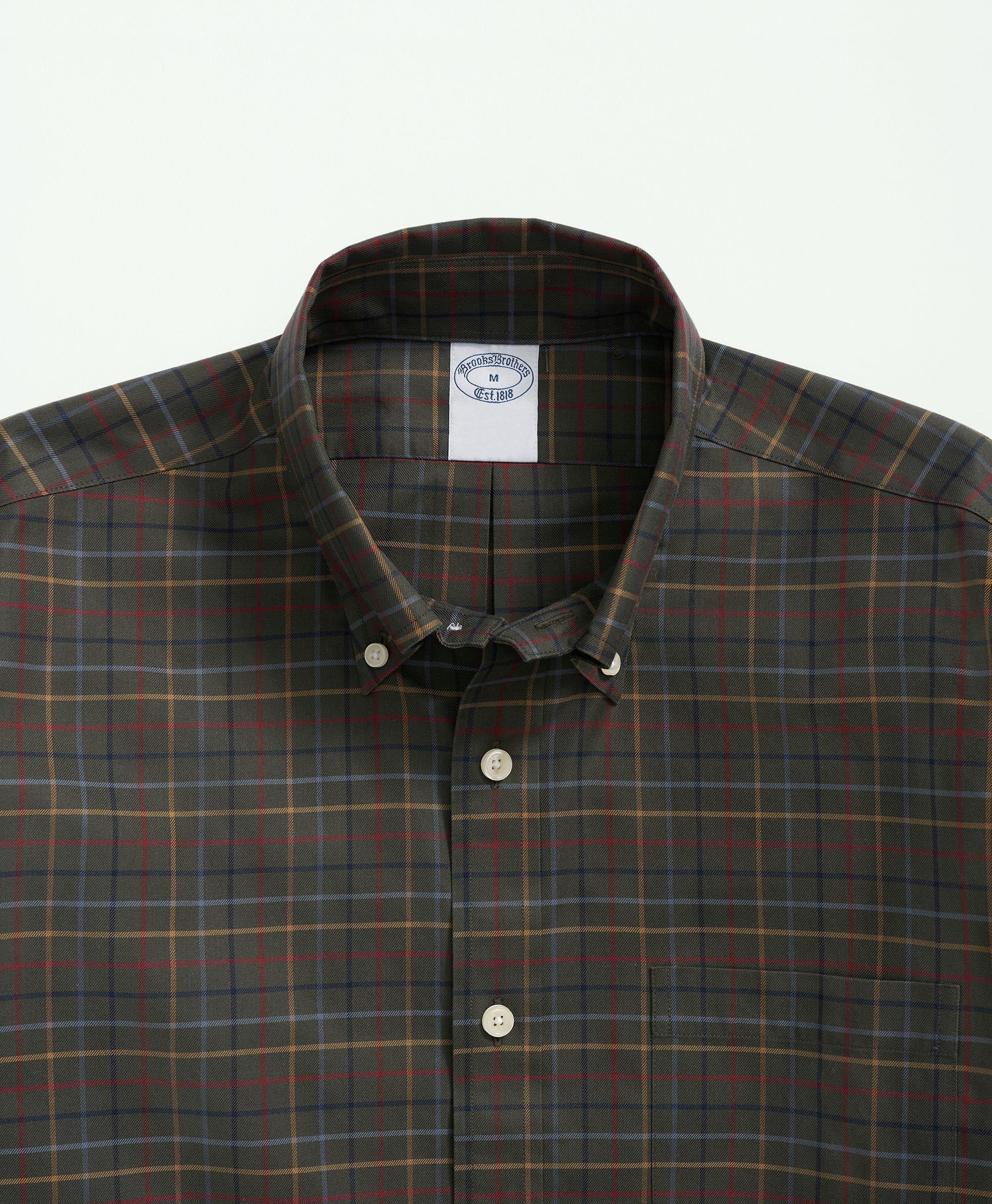 Stretch Supima® Cotton Non-Iron Twill Polo Button Down Collar 