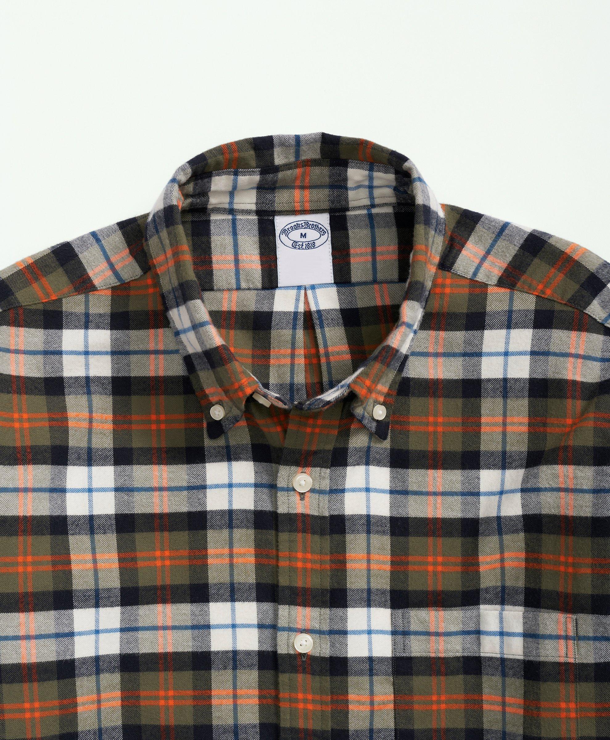 Portuguese Flannel Polo Button Down Collar, Plaid Shirt, image 2