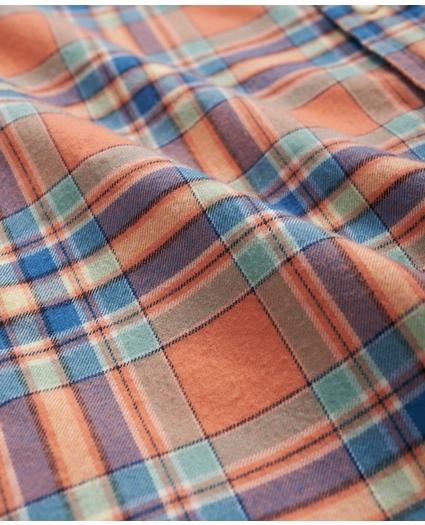 Portuguese Flannel Polo Button Down Collar, Plaid Shirt, image 3