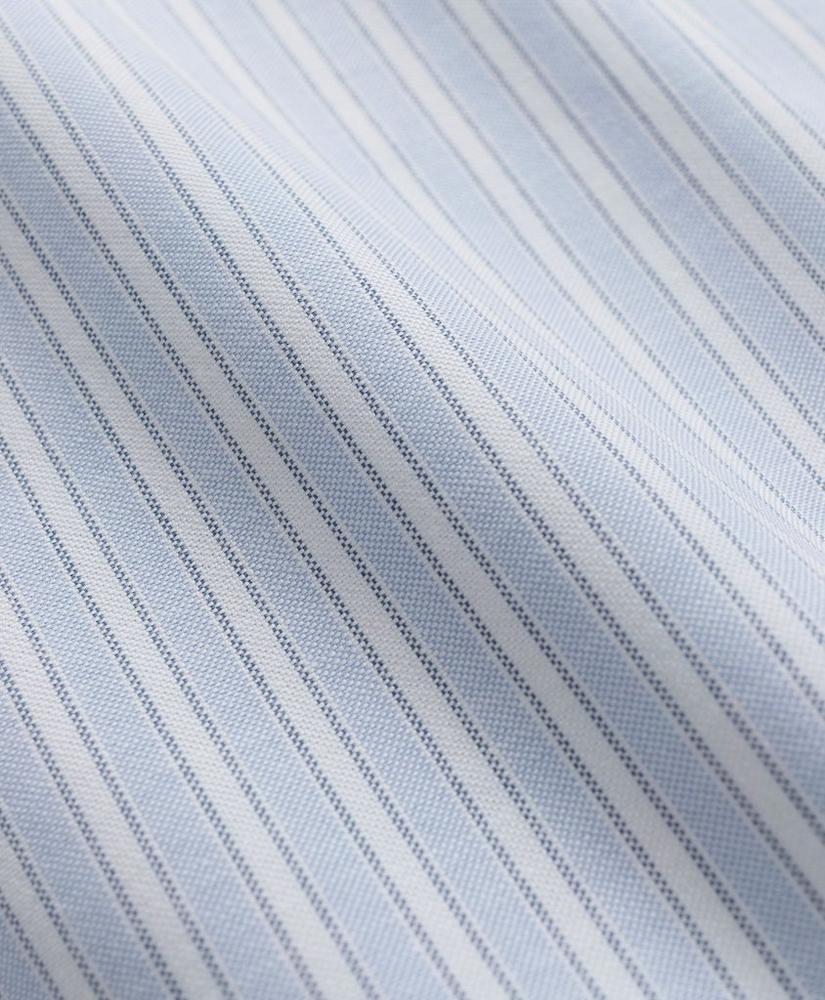 Stretch  Cotton Non-Iron Oxford Polo Button-Down Collar, Outline Striped Shirt, image 3