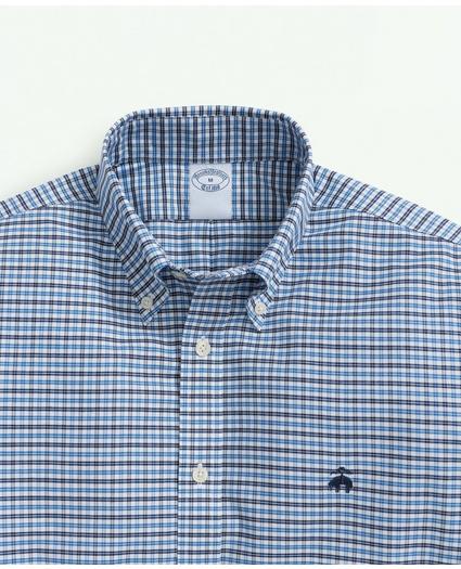 Stretch Cotton Non-Iron Oxford Polo Button-Down Collar, Mini-Graph Checked Shirt, image 2