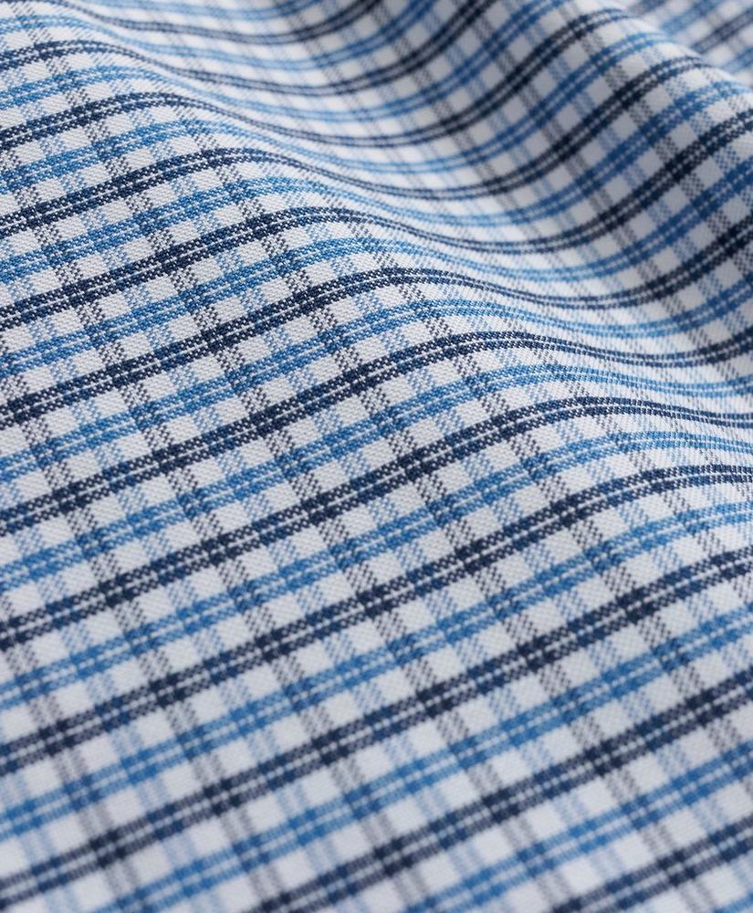 Stretch Cotton Non-Iron Oxford Polo Button-Down Collar, Mini-Graph Checked Shirt, image 3