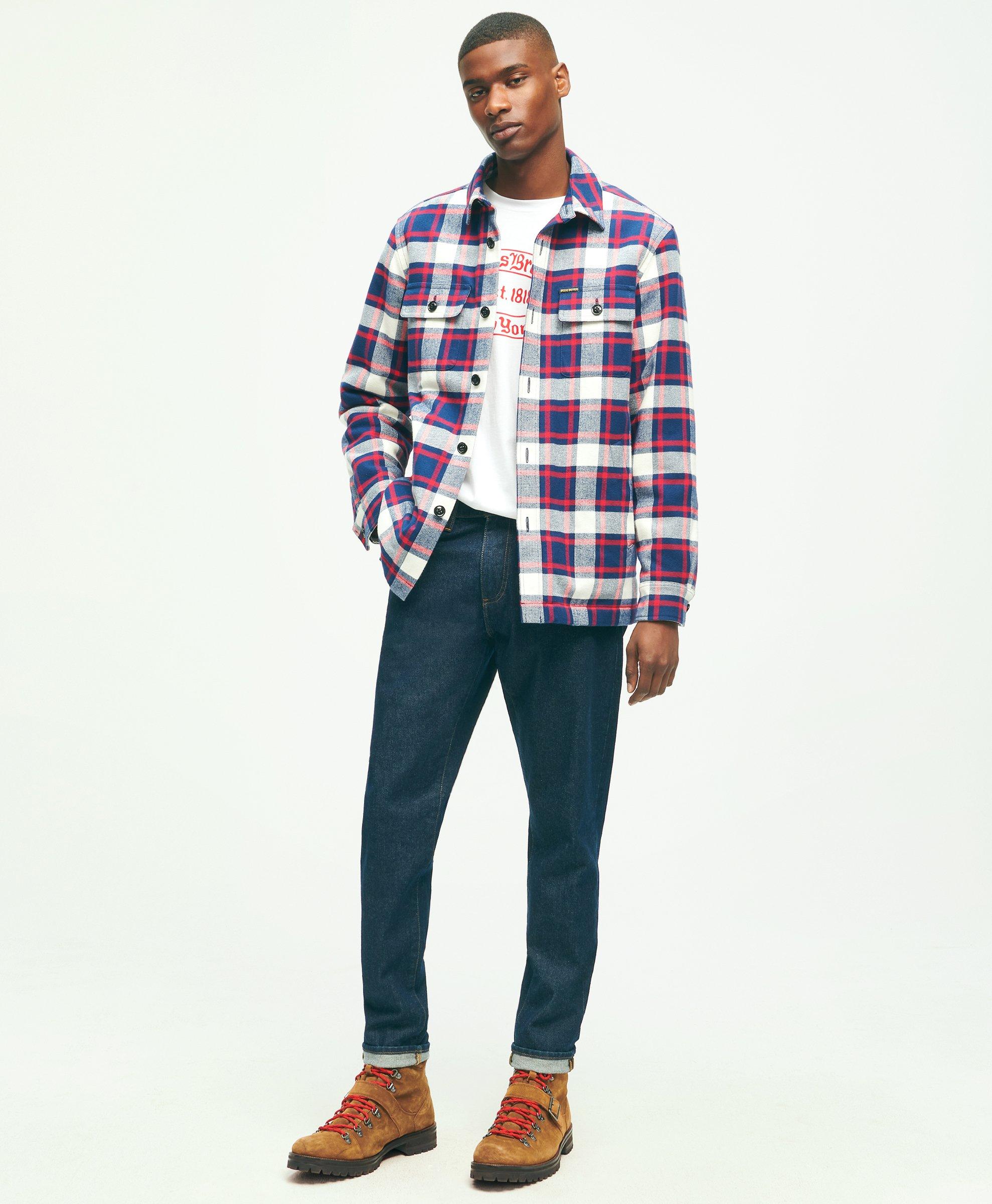 Cotton Teddy Fleece Lined Shirt Jacket