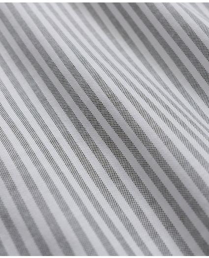 Stretch Non-Iron Oxford Button-Down Collar, Stripe Short-Sleeve Sport Shirt, image 3