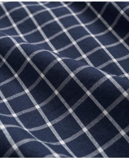 Brushed Cotton-Cashmere Checked Chest-Pocket Sport Shirt, image 4