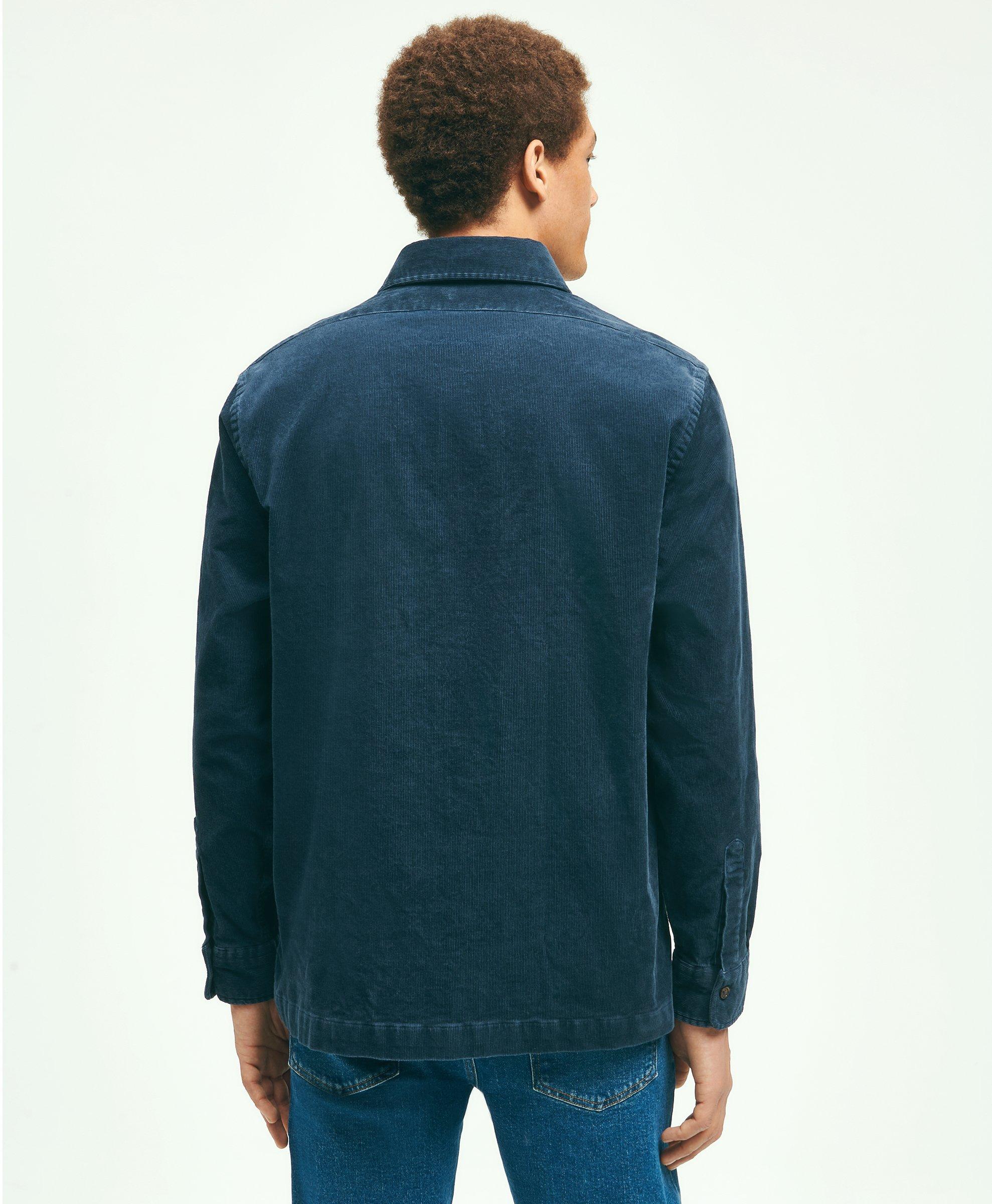 Stretch Cotton Corduroy Shirt Jacket